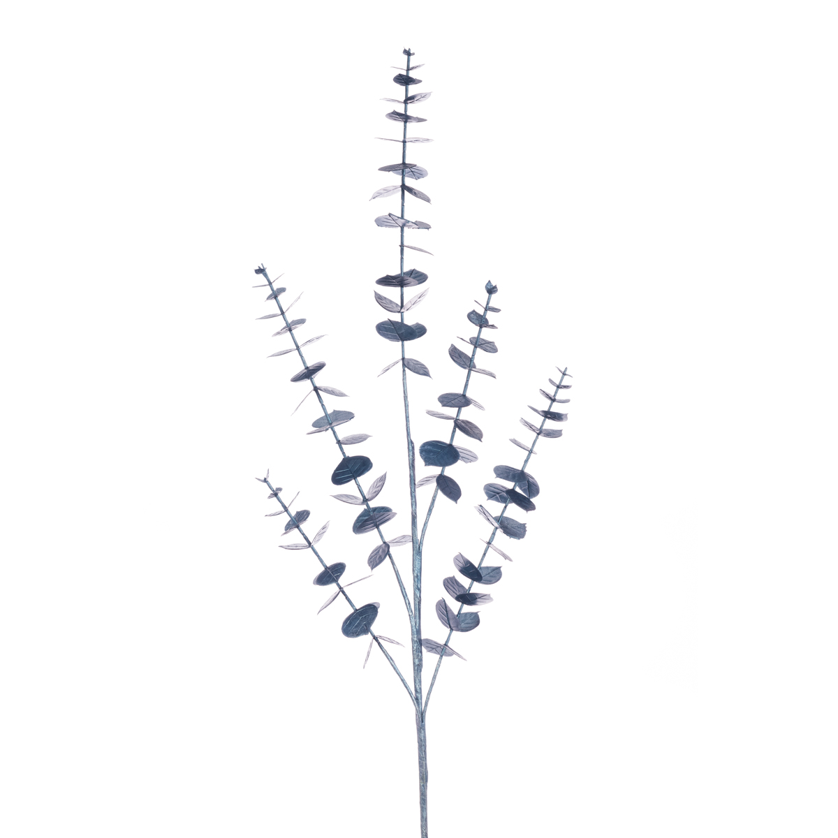 Metallic Eucalyptus Spray 90cm Blue-0