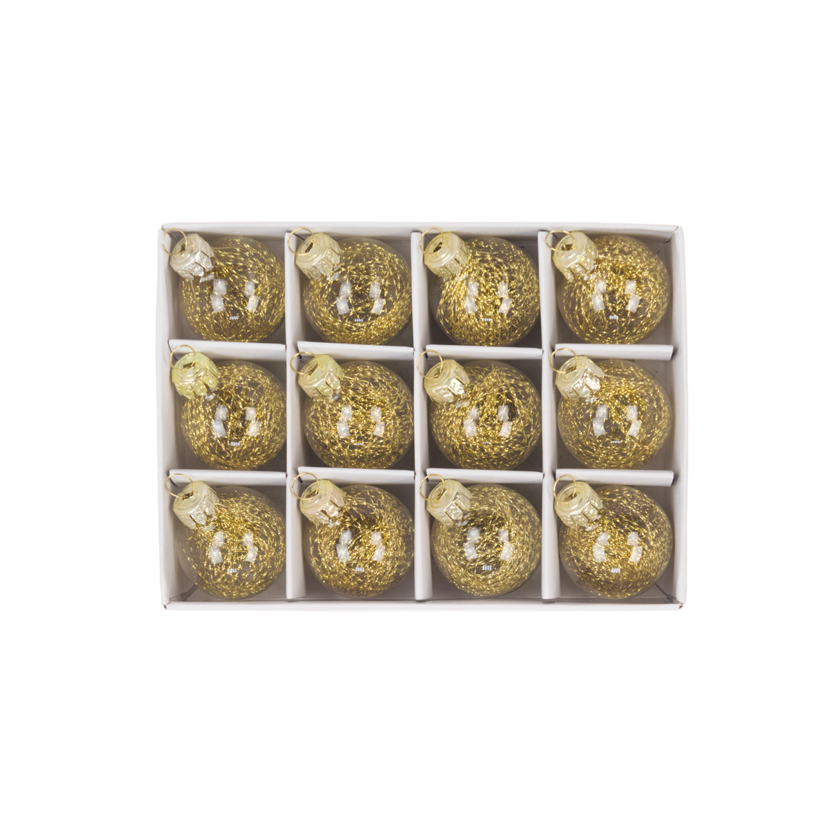 GLASS Mini Bauble Set 3cm Gold-0