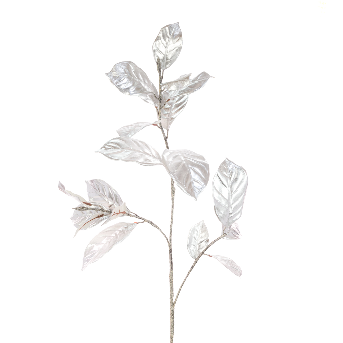 Metallic Magnolia Leaf Spray Silver-0