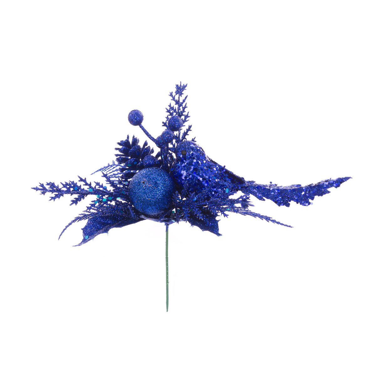 Glitter Bird Pick 21cm Dark Blue-0