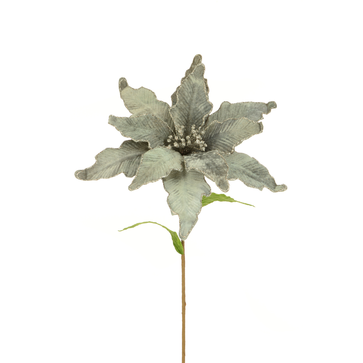 Lux Poinsettia Spray 62cm Grey-0