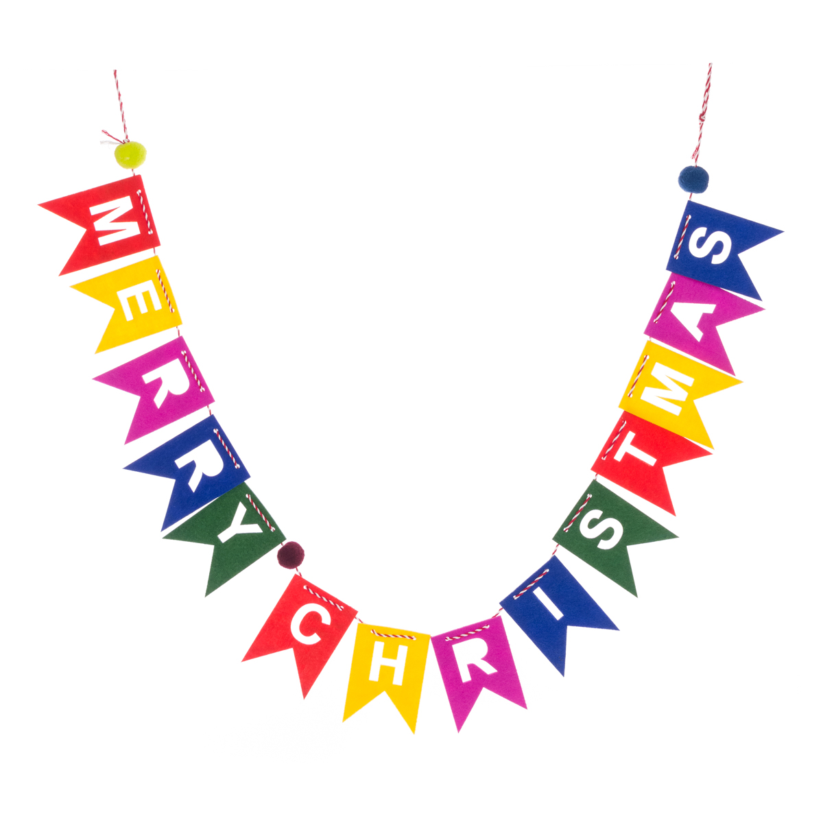 FELT Merry Christmas Garland-0