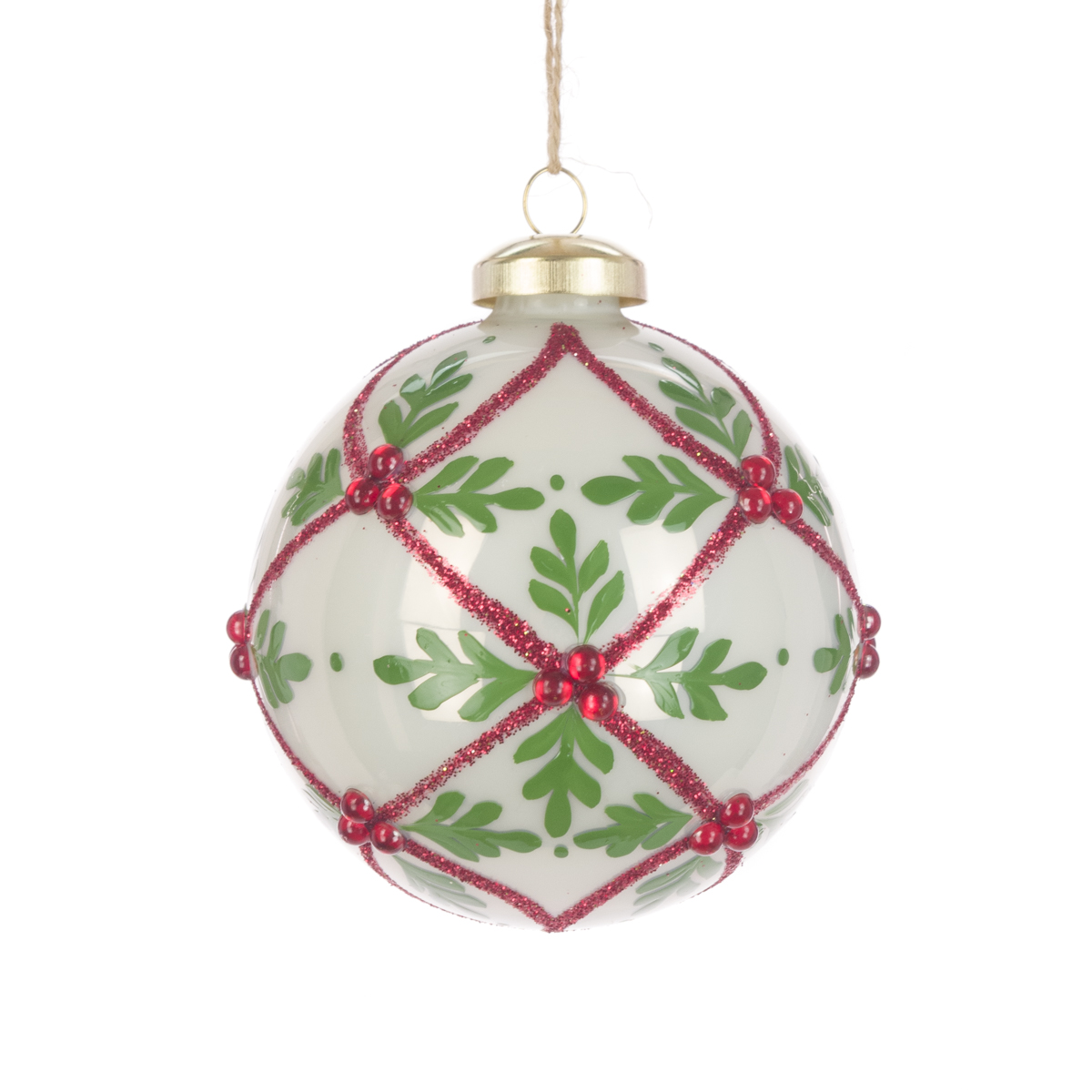 GLASS Tess Bauble 8cm-0