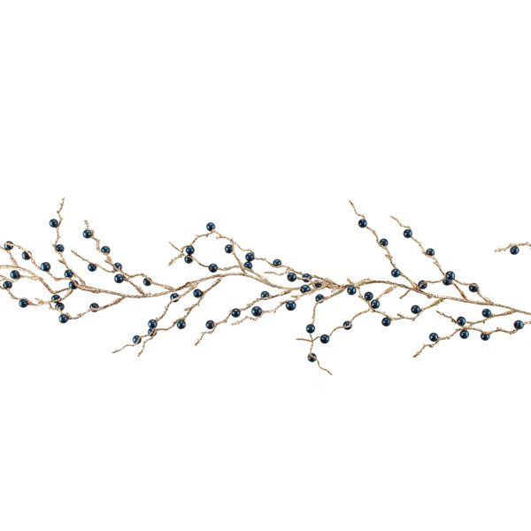 167cm Glittered Bead Garland Blue-0