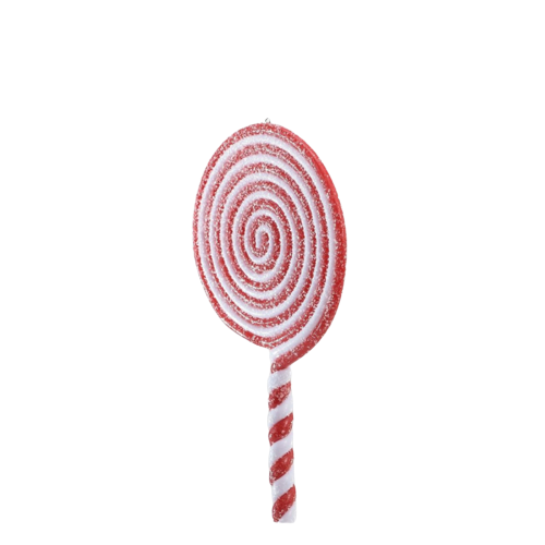 20cm Hanging Lollipop Red/White-0