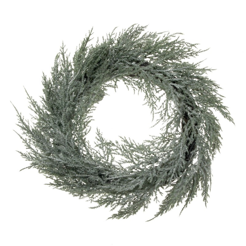 Glittered Pine Wreath - Green (50cm diameter)-0