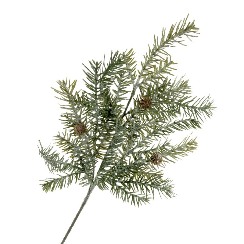 Pine Spray with Glitter - Green (40cm long)-0