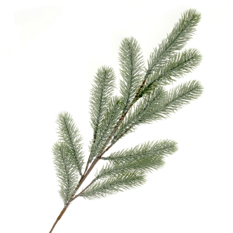 Large Glittered Pine Spray - Green (70cm long)-0