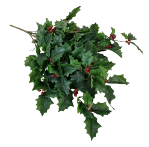 Real Touch Holly Bush - Green (50cm long)-0
