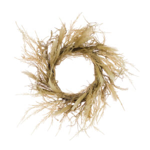 Dried Reed Grass Wreath 66cm-0