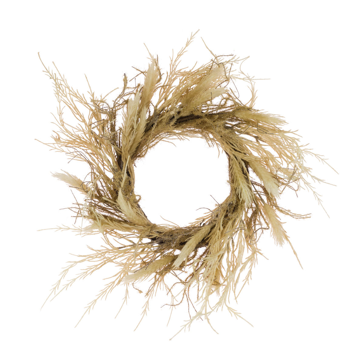 Dried Reed Grass Wreath 66cm-0