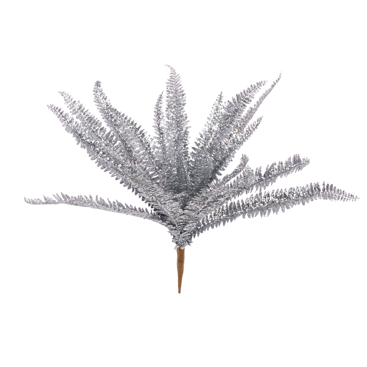 Glittered Boston Fern 51cm Silver-0