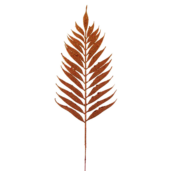 54cm Glittered Lady Fern Green/Red-0