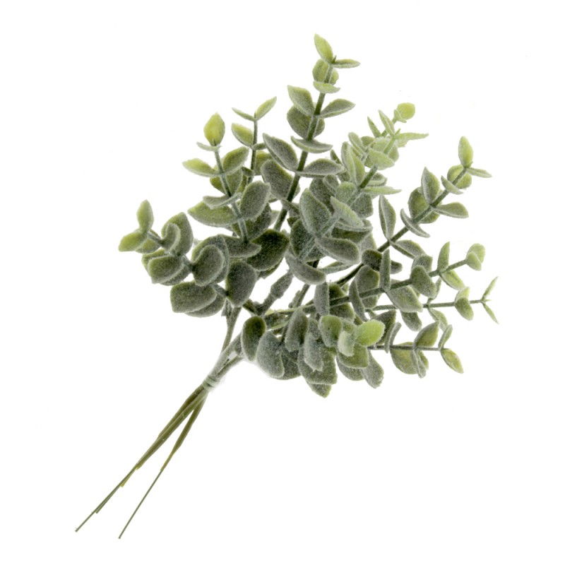 Frosted Eucalyptus Pick - Green x 3 Stems 23cm-0
