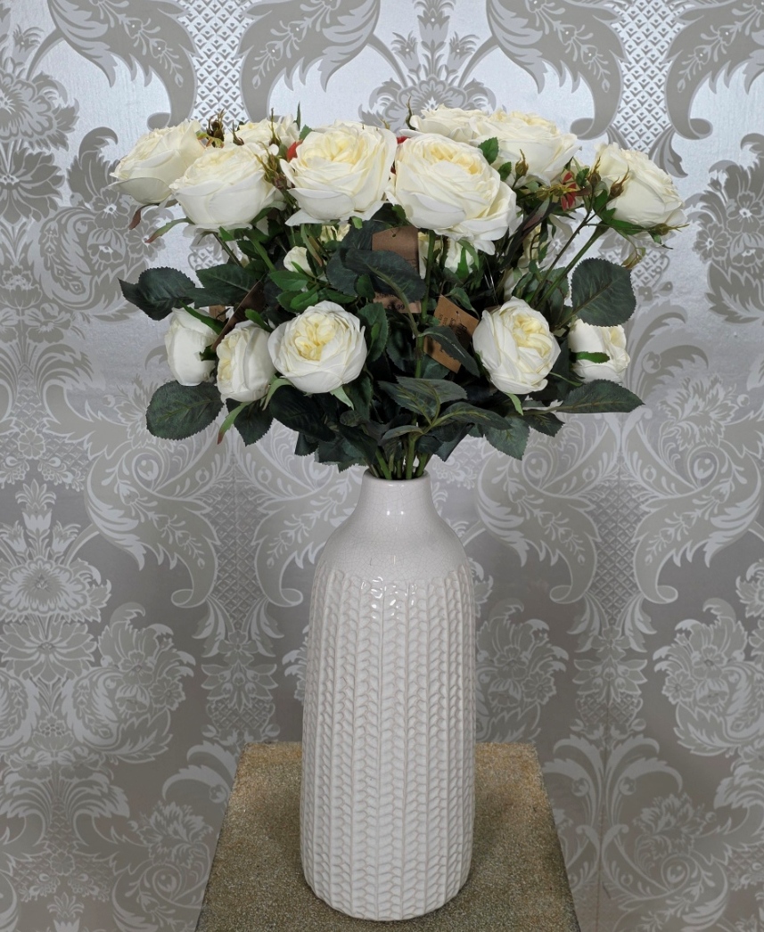 Artificial ECO Olivia Rose Spray 66cm White
