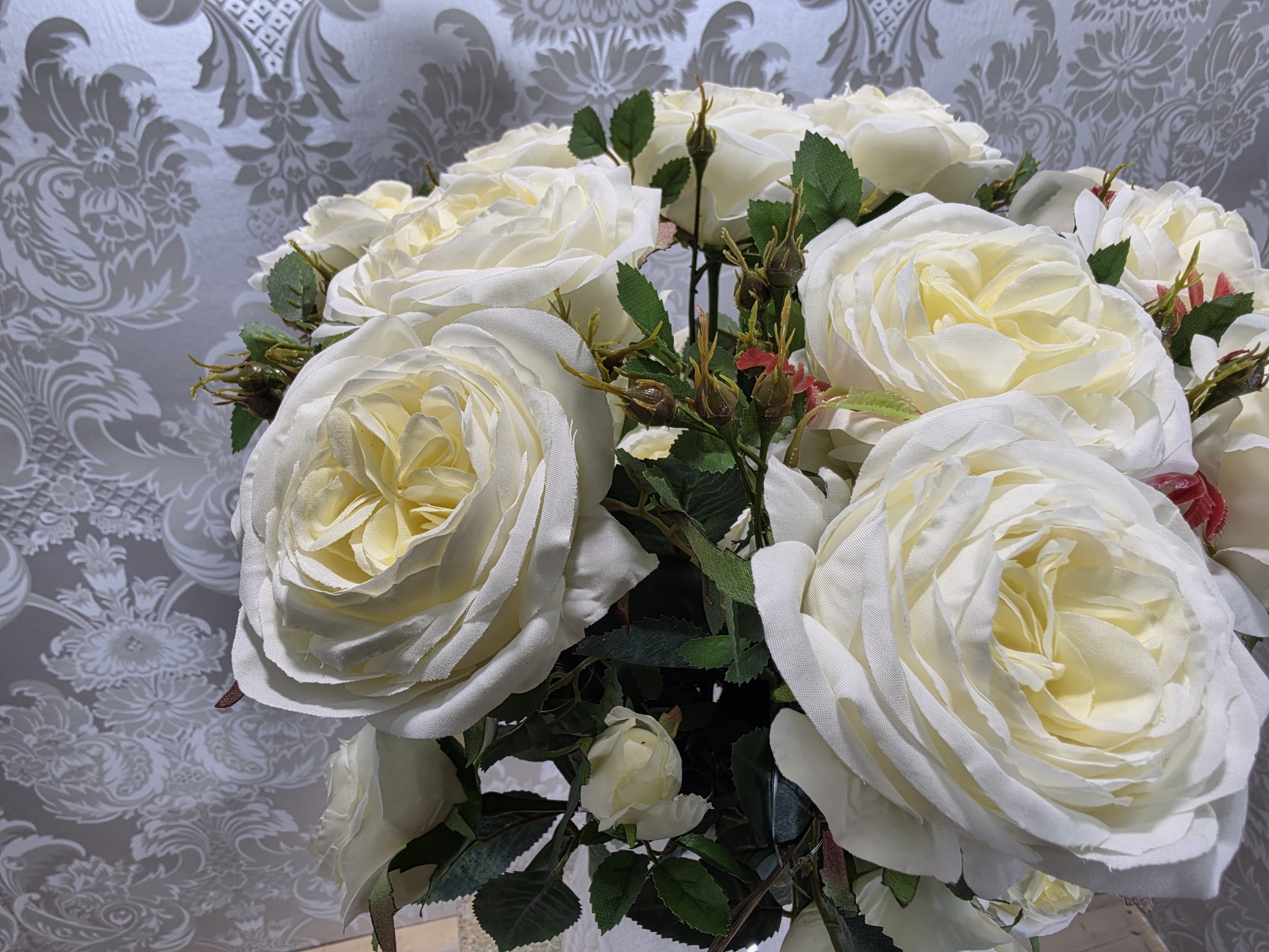 Artificial ECO Olivia Rose Spray 66cm White