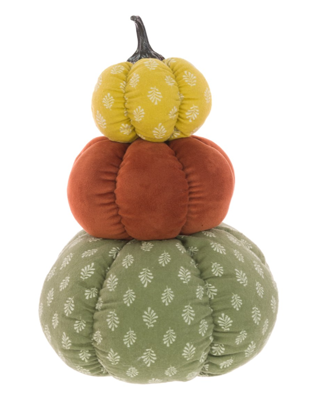 Autumn Fabric Pumpkin Stack 33cm-0