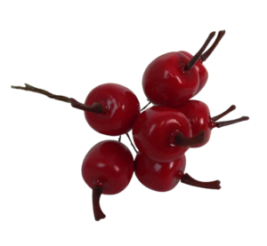 Red Apple 2cm On 12cm Wire x 32pcs-0