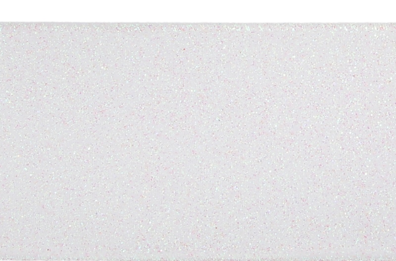 Eleganza Sparkle Wired Edge Ribbon 63mm x 9.1m White/Irr-0
