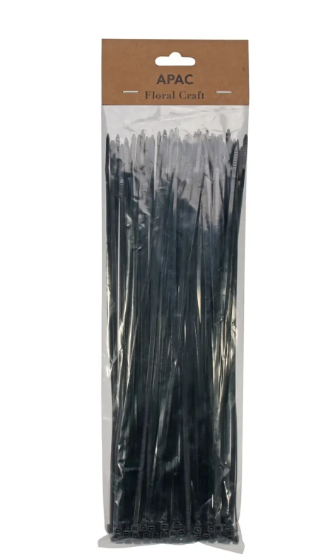 30cm Black Cable Ties Pack Of 100-0