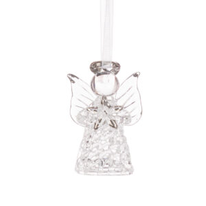 GLASS Angel Hanger 5cm W/Star-0