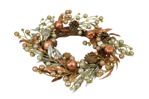 Champagne Pinecone/Apple Wreath 45cm-0
