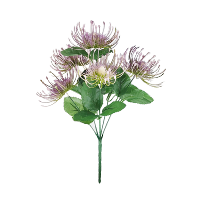 39cm Spider Chrysanthemum Bush Purple-0