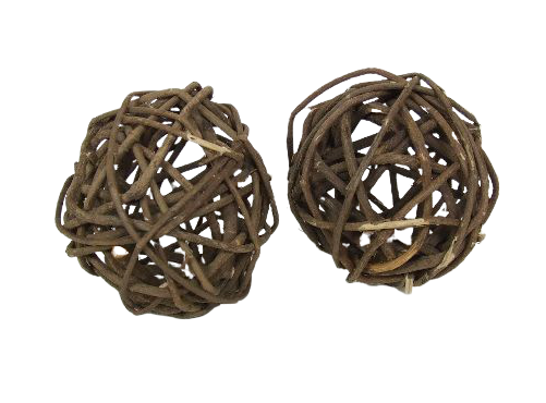 Wicker Ball Natural Rustic 6cm x 20