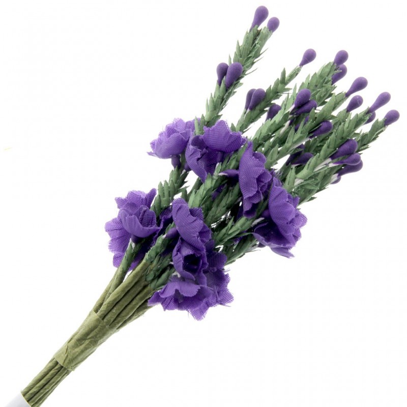 Heather - Purple (13cm Long 6 bunches x 12 stems)-0