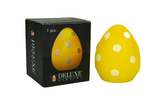 LED Easter Egg Yellow W/Dots-0