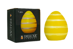 LED Easter Egg Yellow W/Stripes-0