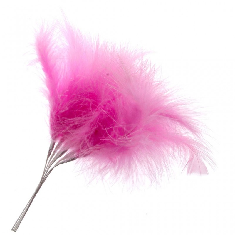 Fluffy Feathers - Hot Pink (24cm x 6 Pieces)-0