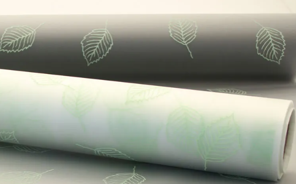 80cm x 50mtr Green Leaf Frosted Film-0