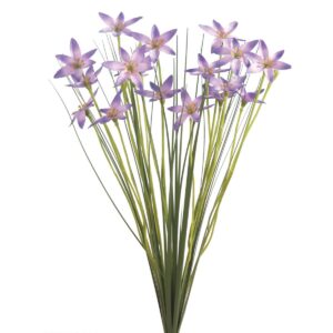 Star Flower W/Grass Purple 45cm-0