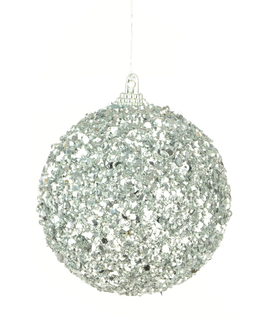 Shimmer Glitterball 8cm Silver-0