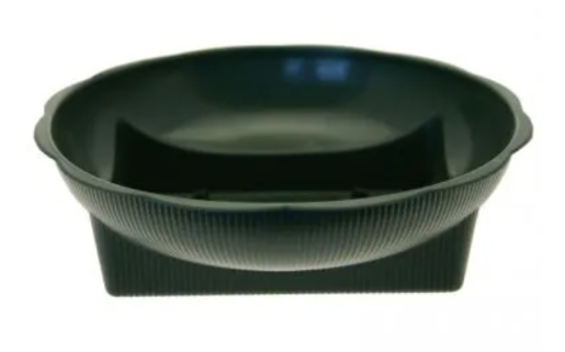 Plastic Square Round Dish Green x 25pcs-0
