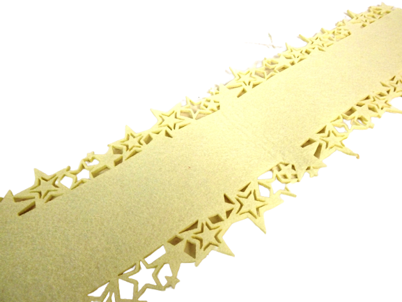 120 x 15cm Felt Runner Cream-0