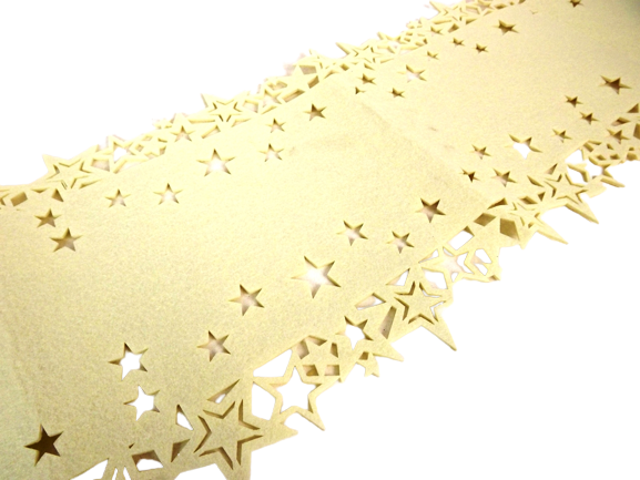 120 x 30cm Felt Runner Cream-0