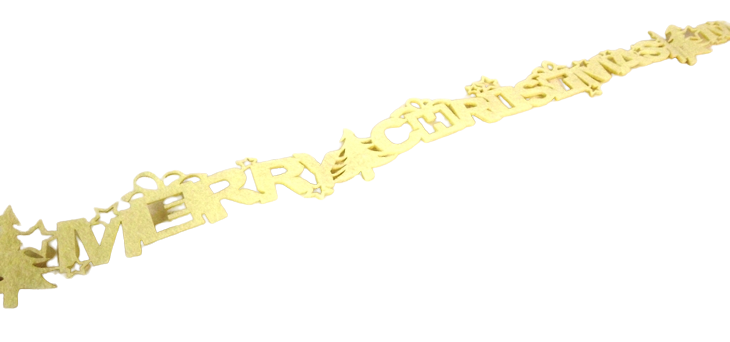 200 x 6cm Felt Christmas Garland Cream-0