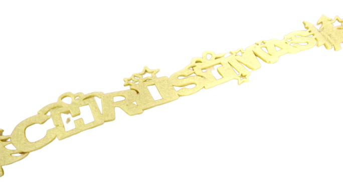 200 x 6cm Felt Christmas Garland Cream-25149