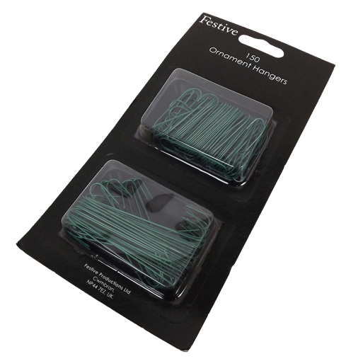 150 Green Plastic Coated Metal Hooks-0