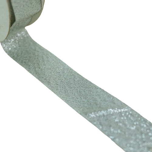 21mm x 25yds Silver Metalic Paper Ribbon-25108
