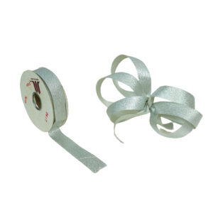 21mm x 25yds Silver Metalic Paper Ribbon-0