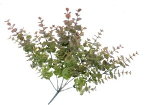 Artificial Eucalyptus Bush - Green/Yellow (7 stems, 46cm long)-0