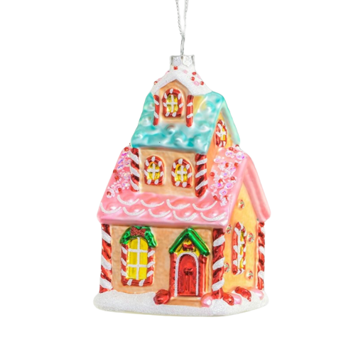 13cm Candy Glass House Decoration-0
