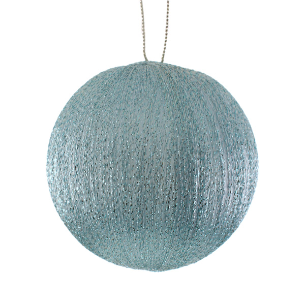 8cm Spun Metallic Bauble Lt Blue-0
