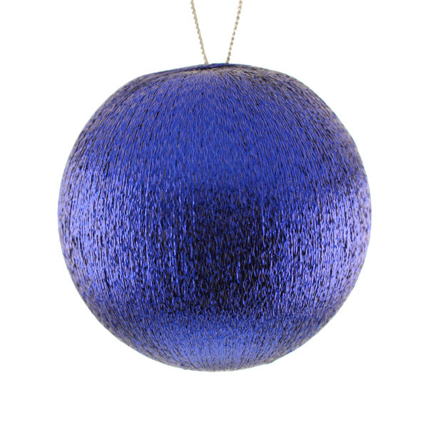8cm Spun Metallic Bauble Dk Blue-0