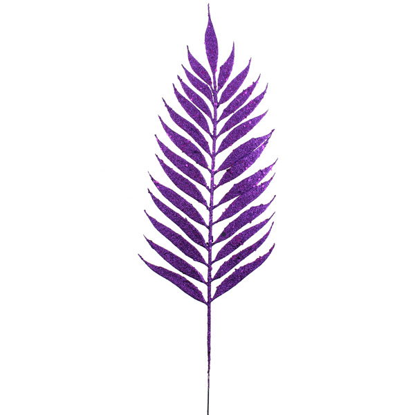 54cm Glittered Lady Fern Purple-0