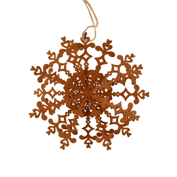 15cm Metal Snowflake Hanging Decoration-0