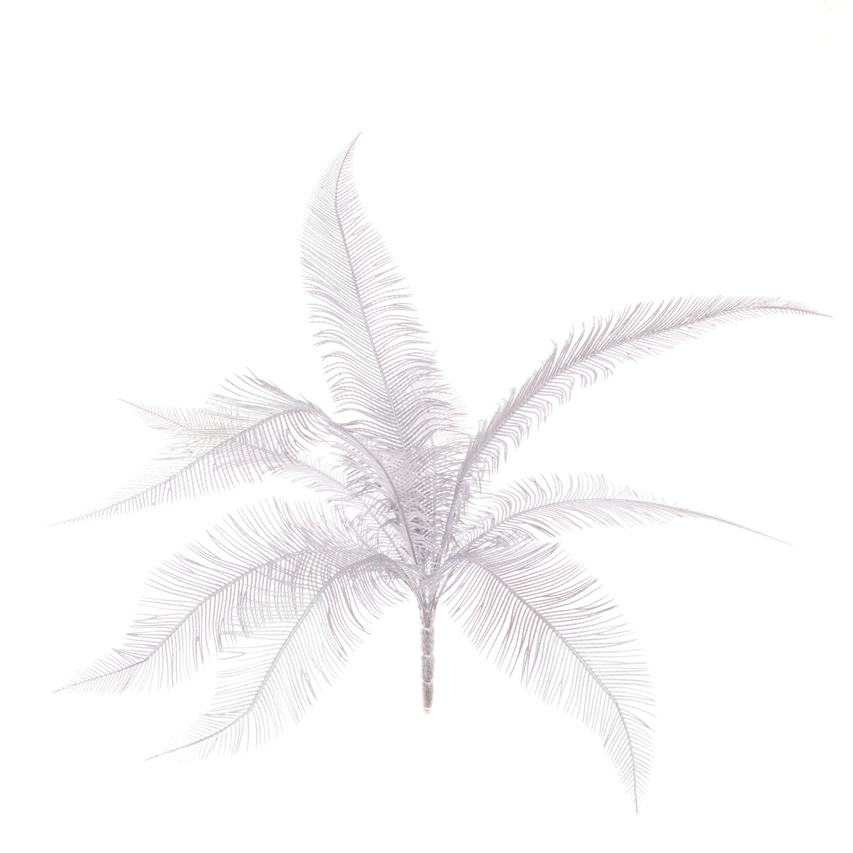 Metallic Fine Fern Bush 47cm Silver-0